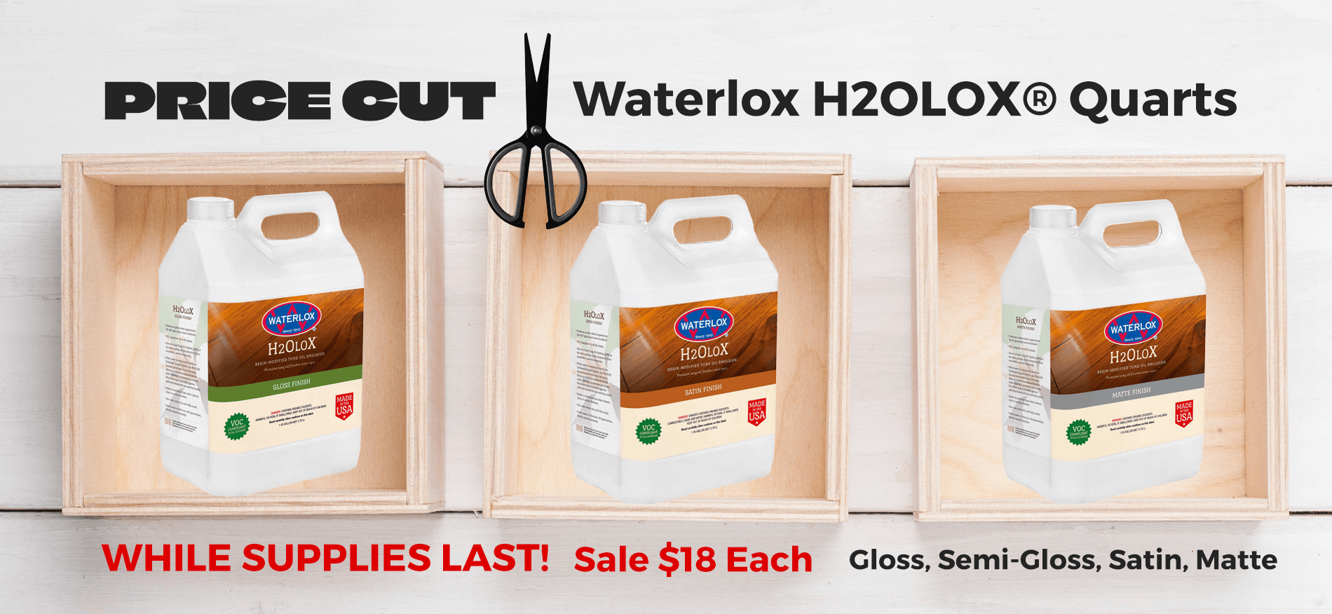 Save on Waterlox H2OLOX Quarts While Supplies Last