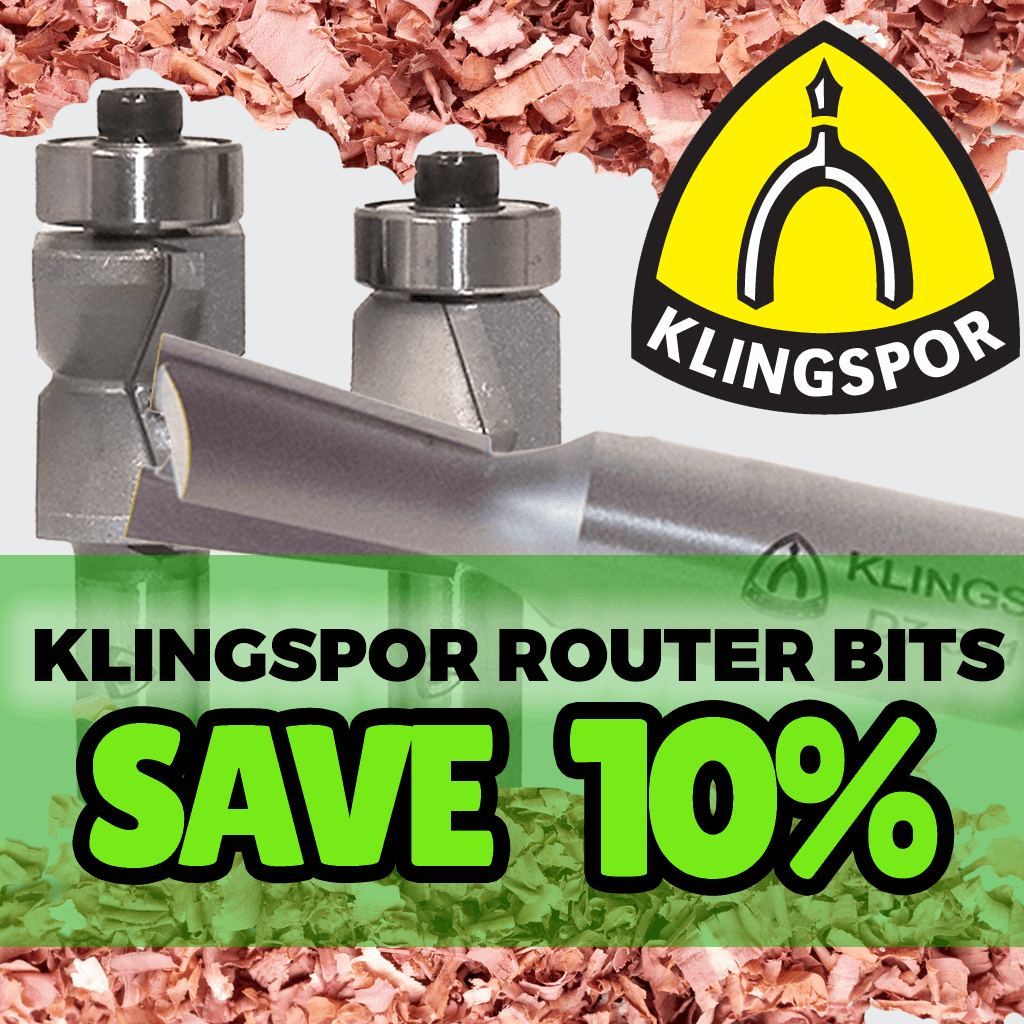 Save 10% Klingspor Router Bits