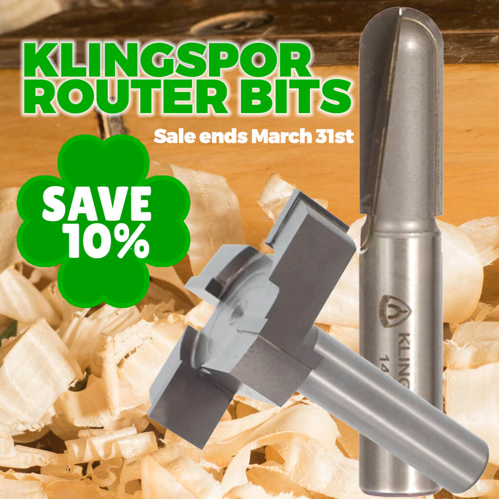 Save 10% on Klingspor Router Bits