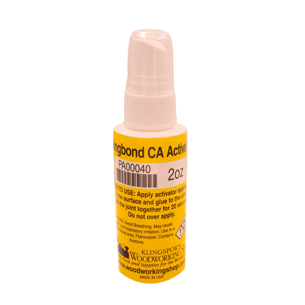 Klingbond CA Adhesive Activator - Pump 2 oz.