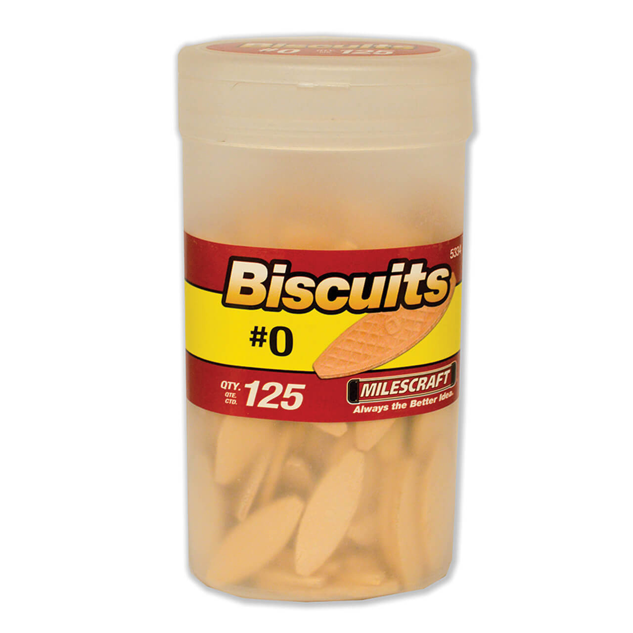 Milescraft Biscuits Bottle #0 125 Pack